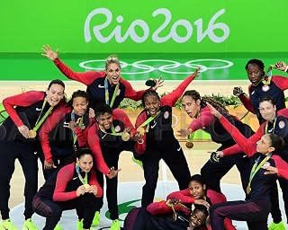 SPORTSPHOTOSUSA 2016 USA Women's Olympic Basketball Gold Medal Rio Brazil 8x10 Team Photo