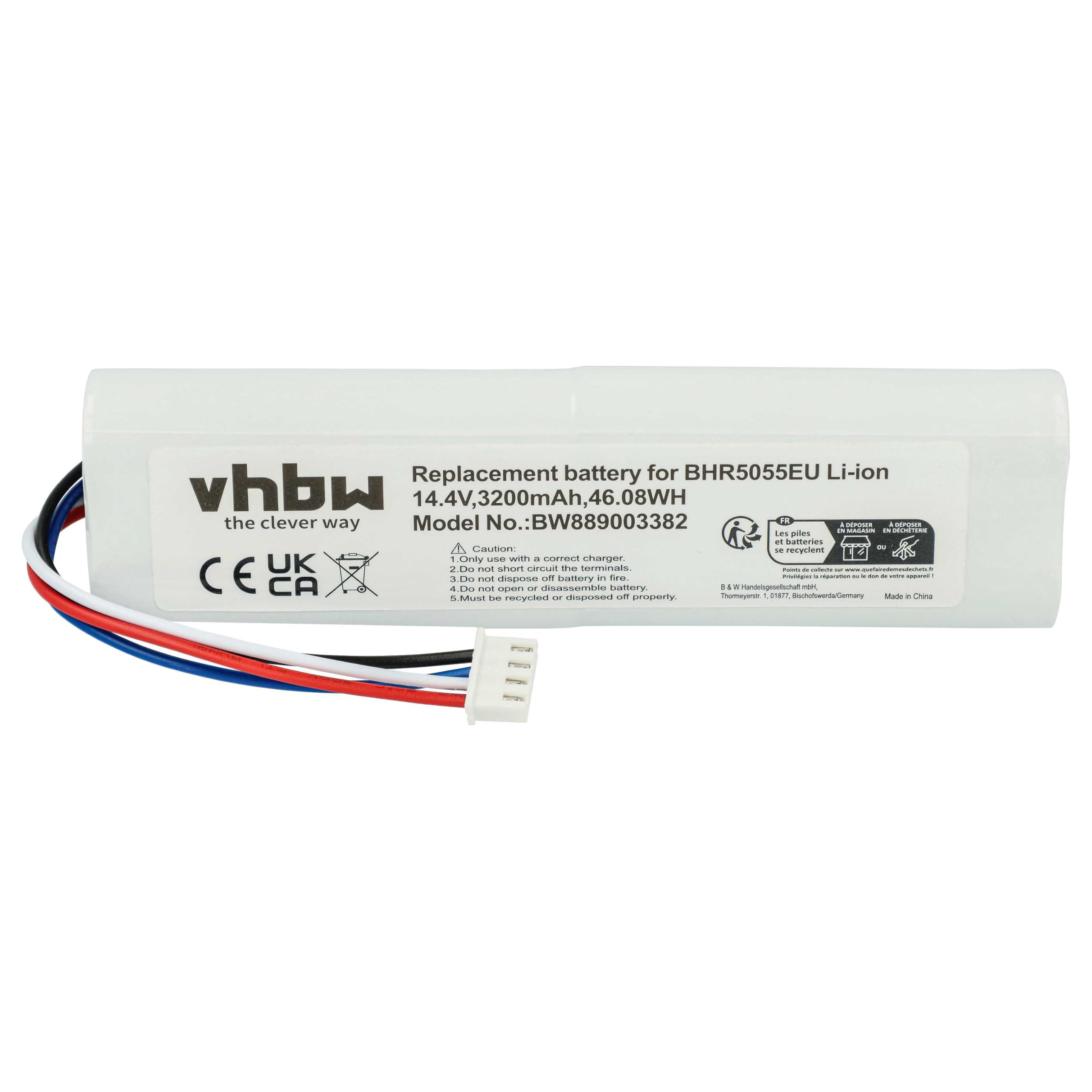 vhbw batteria sostituisce Xiaomi P2051-4S1P-ZM per home cleaner (3200mAh, 14,4V, Li-Ion)
