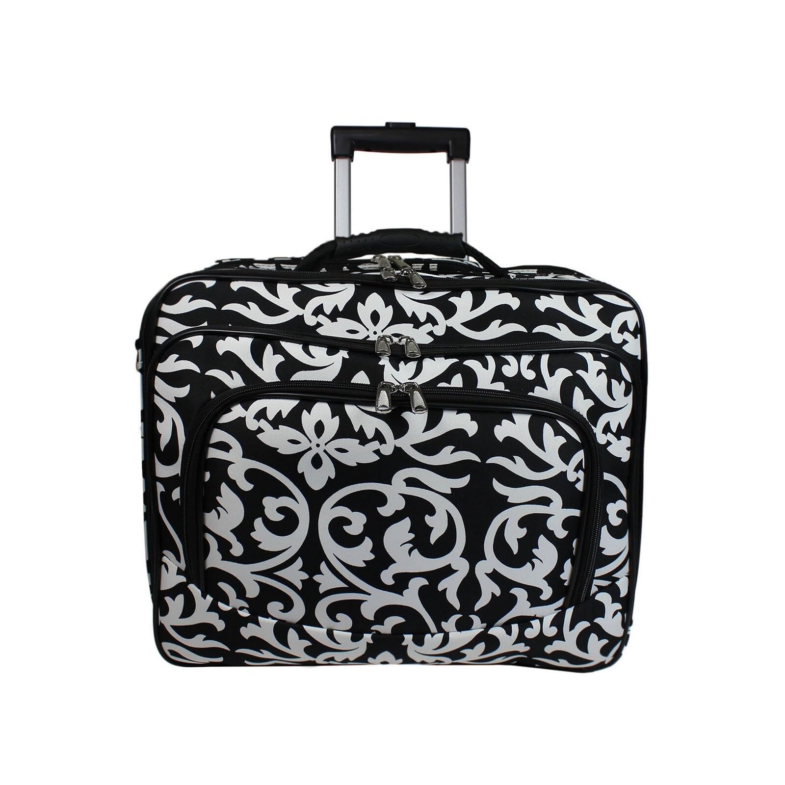 Ladies Damask Rolling Computer Laptop Bag Brief Case -- FITS A 13