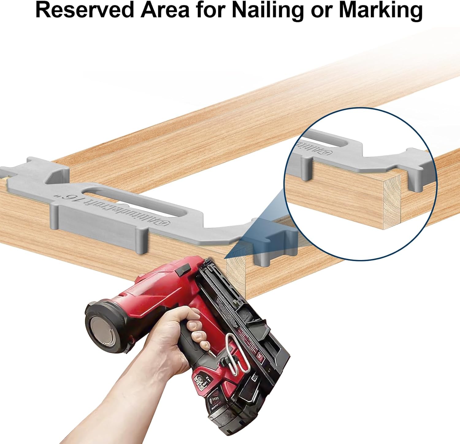 Framing Tools - 16″ Framing Stud Layout Tool, Stud Framing Jig for 16 Inch On-Center Precision Wall Stud Framing Measurement (1-Piece)