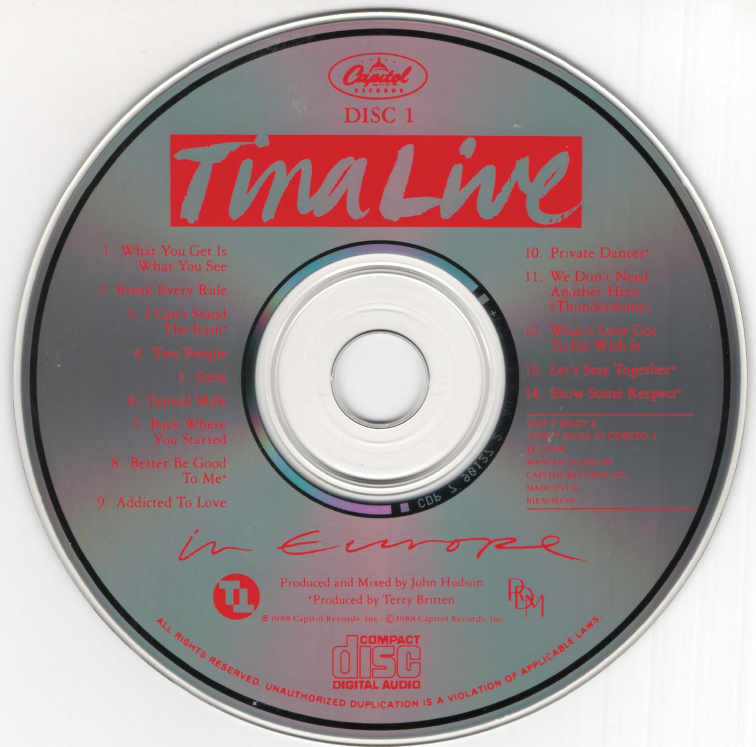 Tina Live In Europe