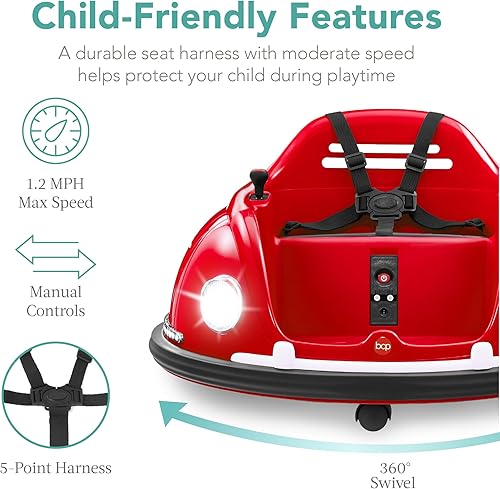 Miniatura 2 de Best Choice Products Coche eléctrico de parachoques Bumpin de 6 V, para niños de 1.5 a 6 años, control remoto para padres, giro de 360 grados,