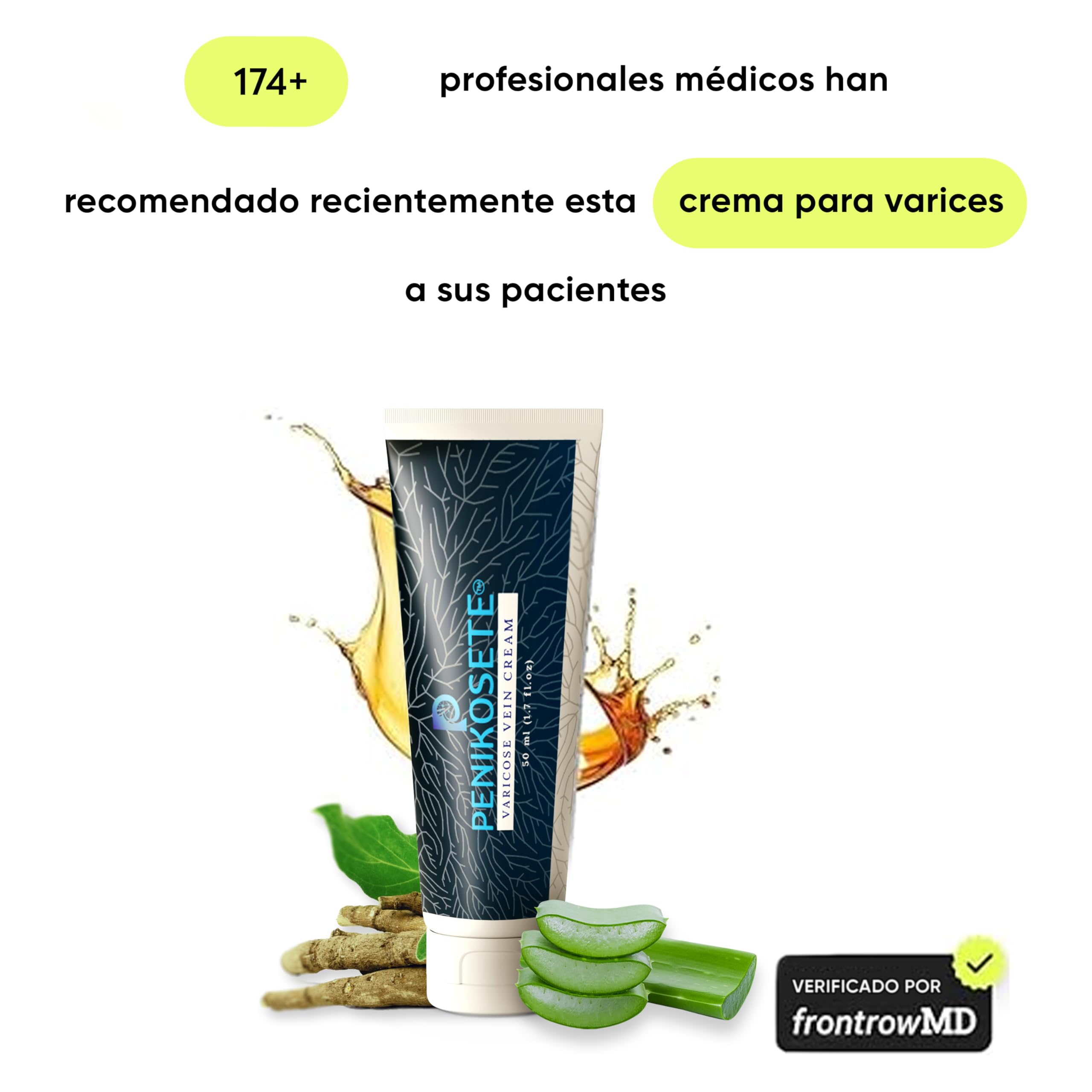 PENIKOSETE Crema Varices y Arañas Vasculares | Fórmula Ayurvédica Ashwagandha | Alivia Pesadez, Hinchazón y Calambres | Mejora Circulación Venosa | Natural, No Pegajosa | Certificada AYUSH