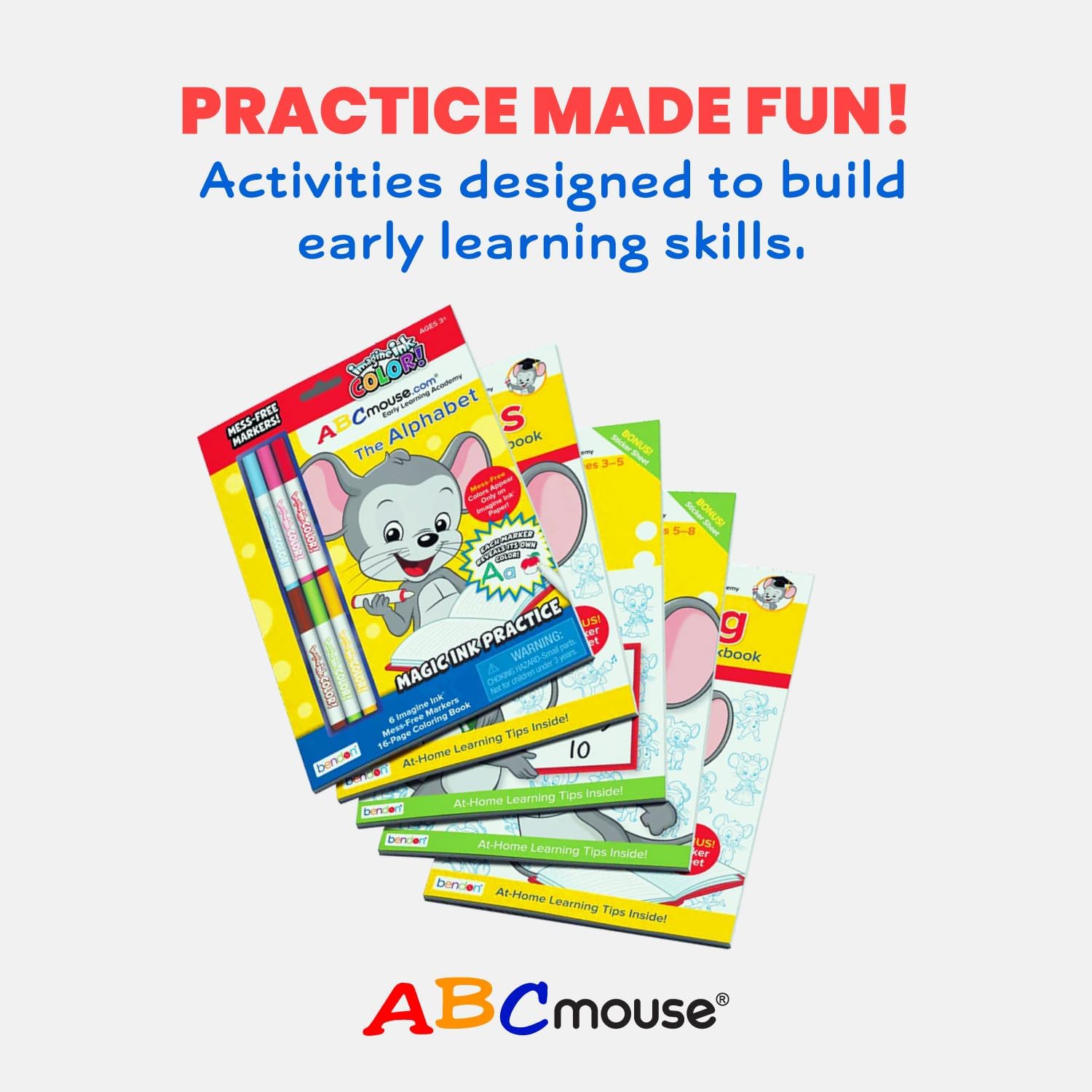 ABCmouse Complete Phonics System Bundle: Crutial Reading Foundations for Young Readers – 2 Interactive Workbooks, Letters and Words, Blends and Digraphs, Level 1+, Pre-K to 2nd Grade, Ages 3-8