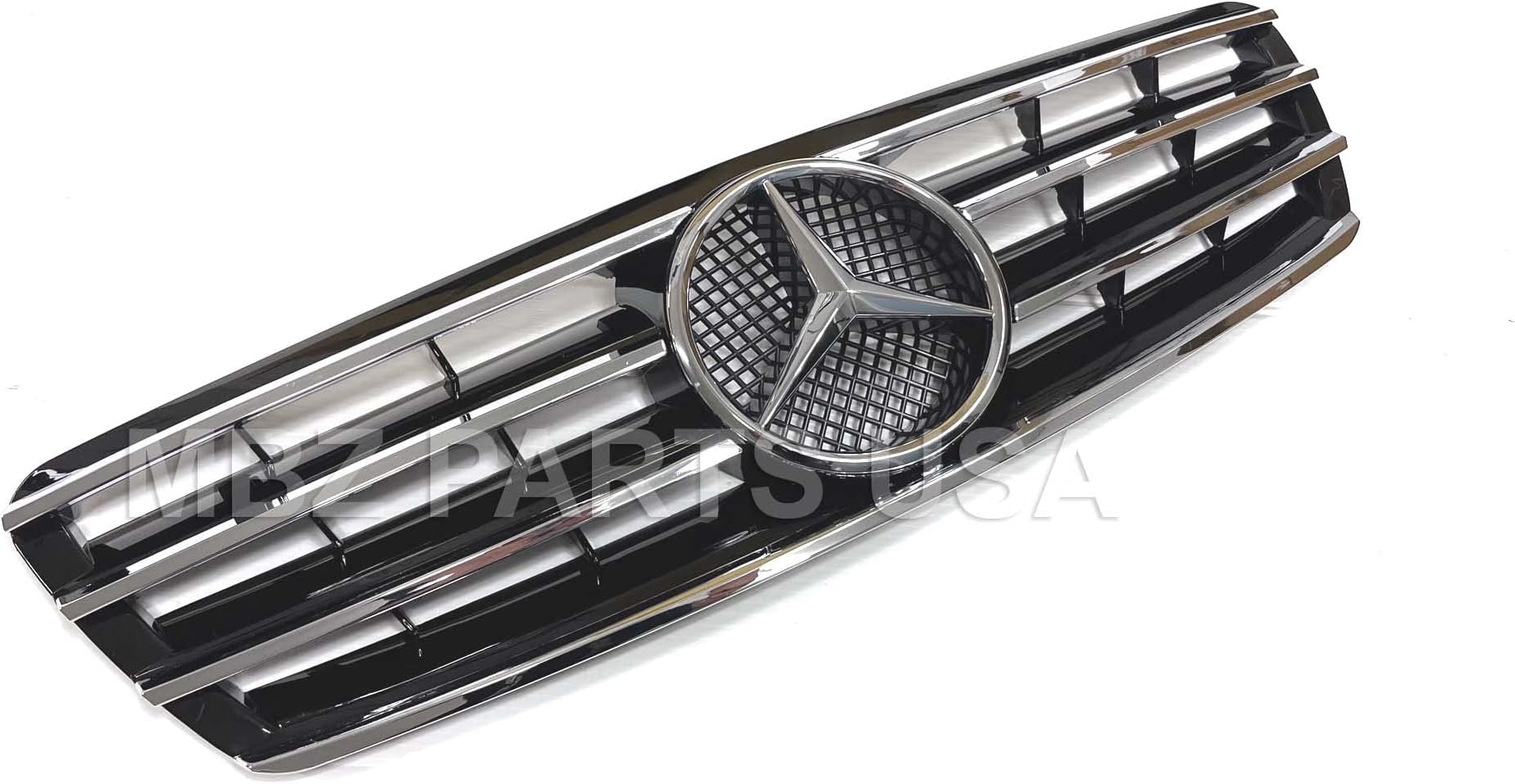 W203 C-Class 2001-2007 Sedan Only Cl Style Black Gloss with Chrome Star Grille C230 C240 C320 C280 C43 Custom Emblem New Part (Will Not Fit On C55)
