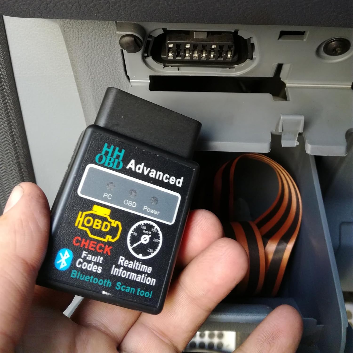 Bluetooth OBD2 Scanner for Car, OBD II Wireless Diagnostic Code Reader Bluetooth Scan Tool, Universal Professional Auto Engine Fault Diagnosis Tester Adapter, Car Accessories