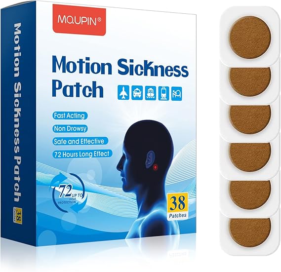 Motion Sickness Patch,Travel Sickness Patches for CarBoat,Rides, Cruise