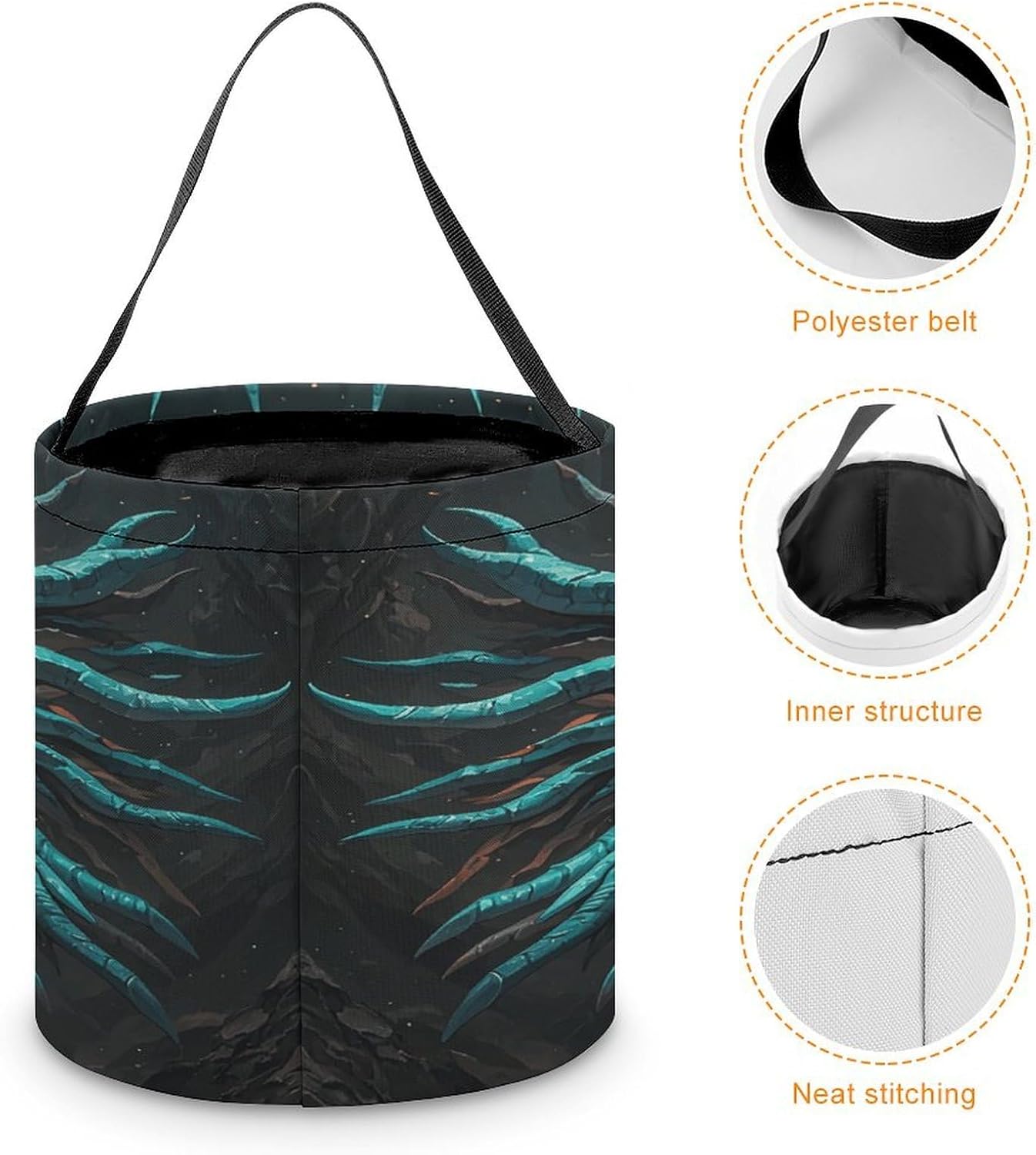 LLUTSNTH Selachimorph Halloween Tote Treat Bag for Trick Or Treat image 4