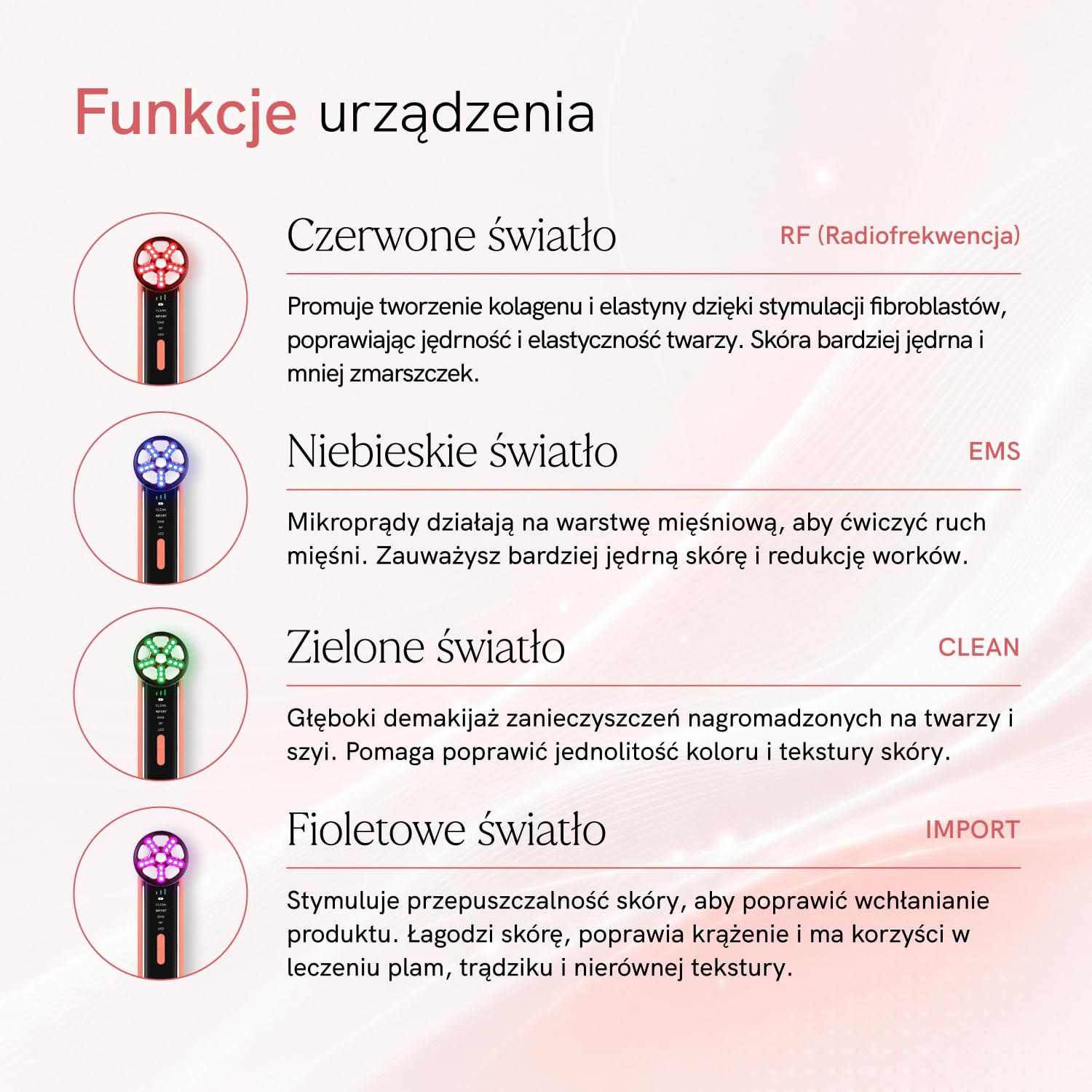 MASDERM | Urządzenie o częstotliwości radiowej twarz 5 w 1 | Elektryczny masażer | Czyszczenie | Profesjonalna maszyna Hifu do twarzy i ciała | Galwanika ujędrniająca