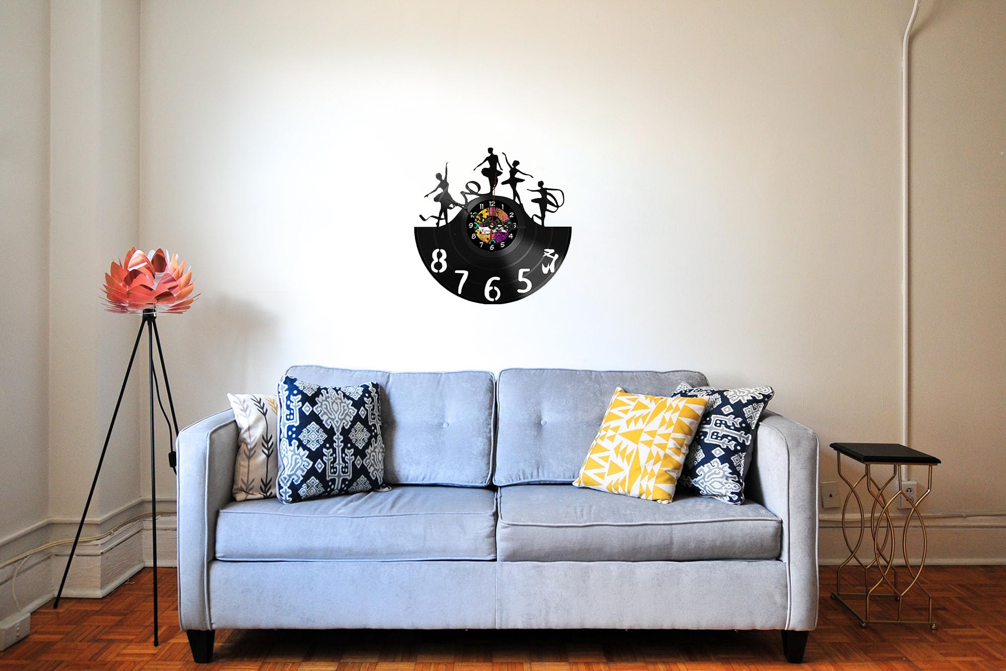 Orologio da Parete in Vinile Danza – Orologio Decorativo Murale Design Danzatrice- Idea Regalo per Amanti della Danza - Stile Vintage per Casa o Studio di Ballo- il catoju del vinile