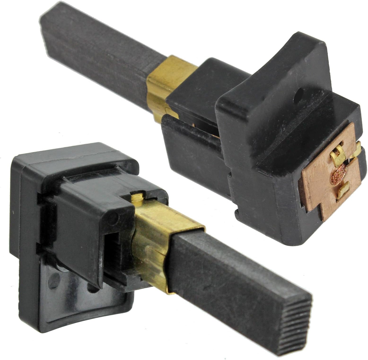 SPARES2GO Motor Carbon Brushes Pair Compatible with Dyson DC05 DC07 DC08 Vacuum Cleaner (Pack of 2, with Spring Loaded Brush Housing)