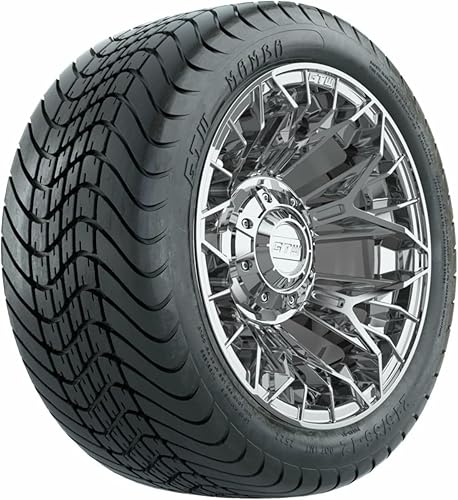 Miniatura 7 de GTW Combo de ruedas y neumáticos para carrito de golf de 12 pulgadas  GTW Stellar negro materuedas mecanizadas en neumáticos Mamba Street 21535-12