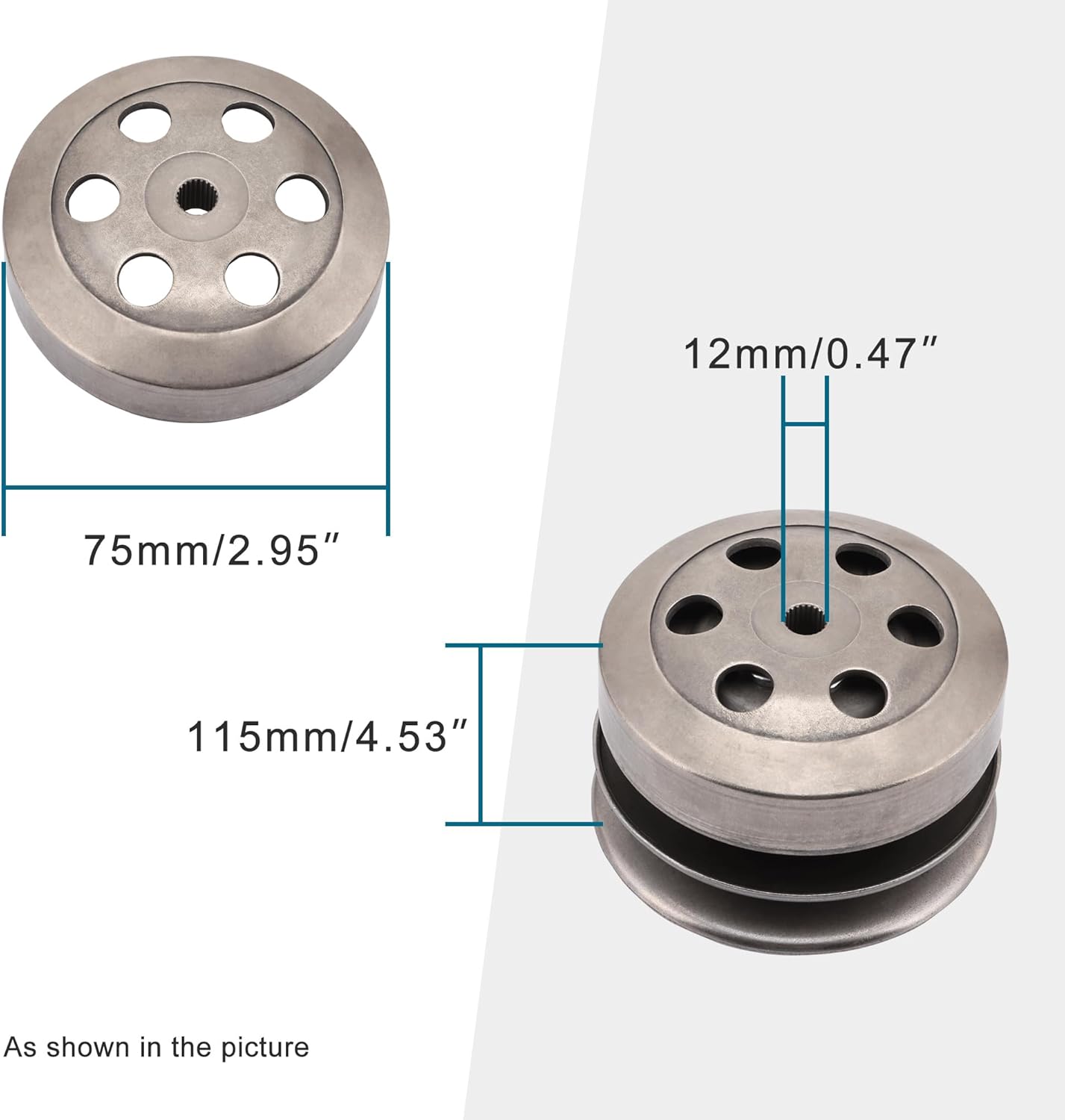 GOOFIT Complete Clutch Assembly Rear Clutch Replacement for GY6 49cc 50cc 139QMB Scooter Taotao Sunl