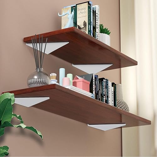 Miniatura 7 de 4 soportes flotantes para estantes de 4 x 3 pulgadas, soporte de estante blanco de 4 pulgadas, soportes de estantes flotantes, accesorios de estante