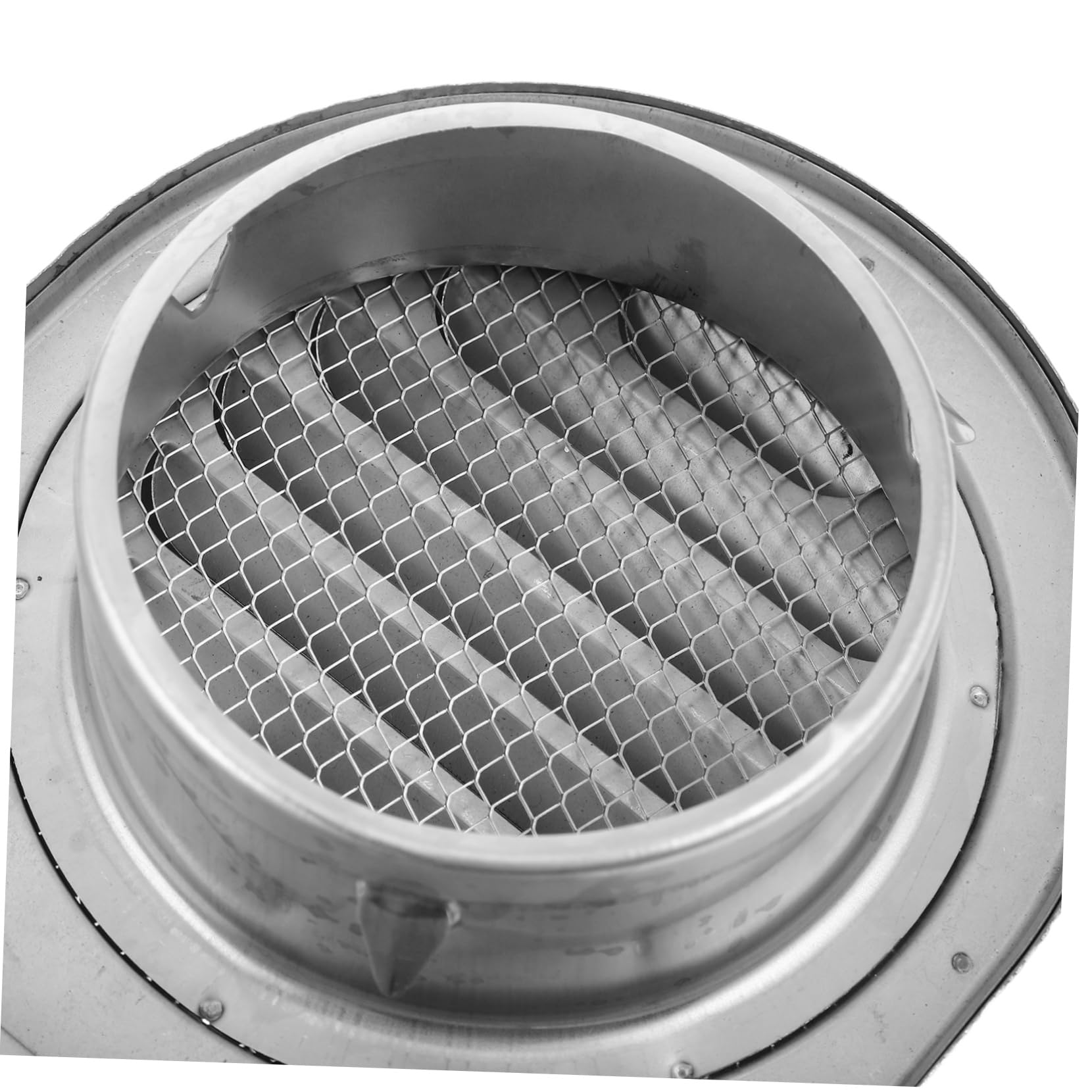 POPETPOP Cubierta Kit de Ventilación Redonda de Ventilación de Acero Inoxidable U-shaped Capucha para Paredes Exteriores para Uso Residencial E Industrial