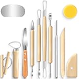 Jetmore 12 Pack Clay Tools Kit, Pottery Tools & Sculpting Tools, Polymer Modeling Clay Cutters Sculpture Set for Carving, Ceramics, Molding, DIY