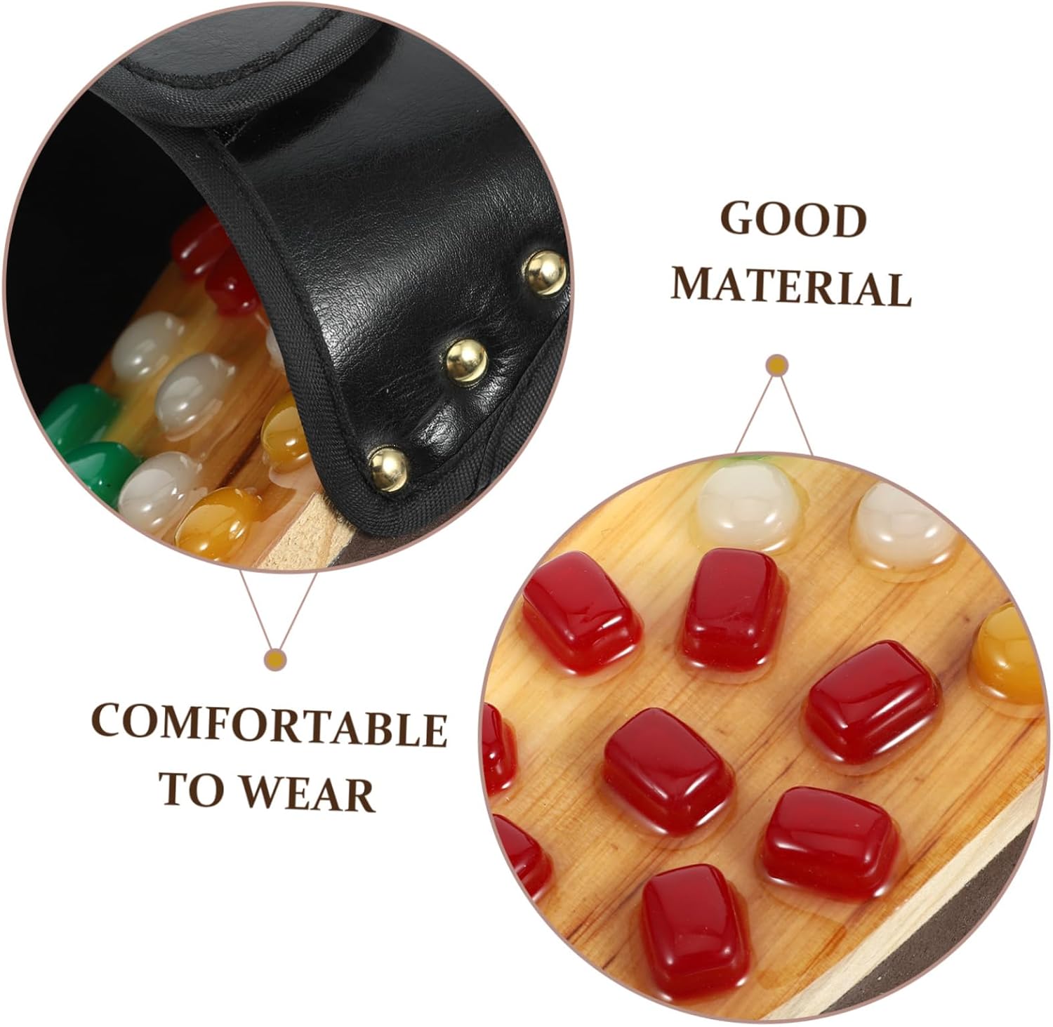 EXCEART Massage Slippers for Men Size 10-11 Natural Jade Cobblestone Foot Acupoints Relax Sandals Pu Material Health Care Shoes for Sore and Achy Feet