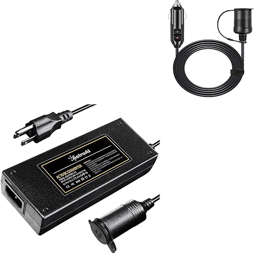AstroAI Convertidor de CA a CC 8.5A y cable de extensión para encendedor de cigarrillos