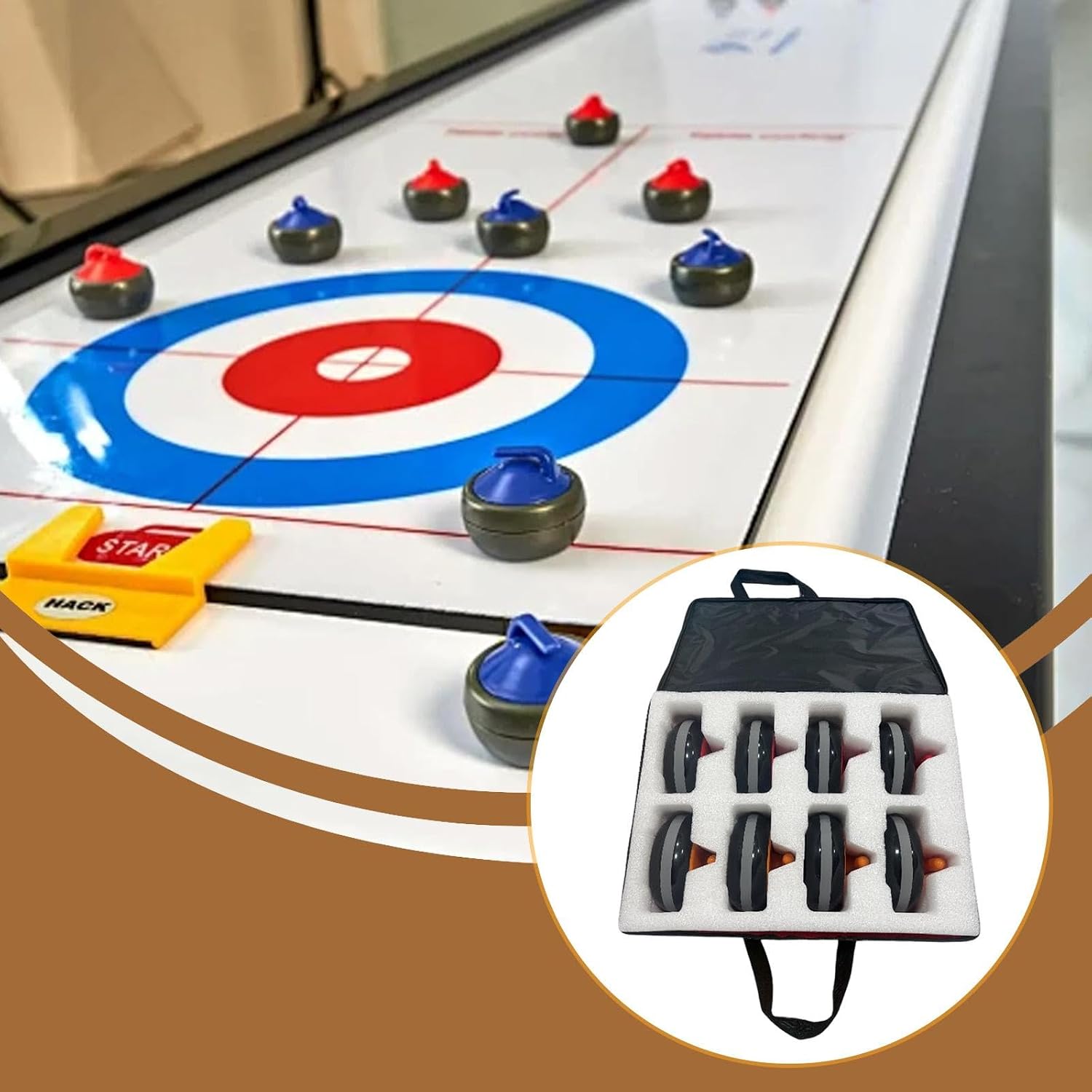 Menolana Stones Sports Game Indoor Outdoor Easy to Set up Practical Educational Set for Kids Adults