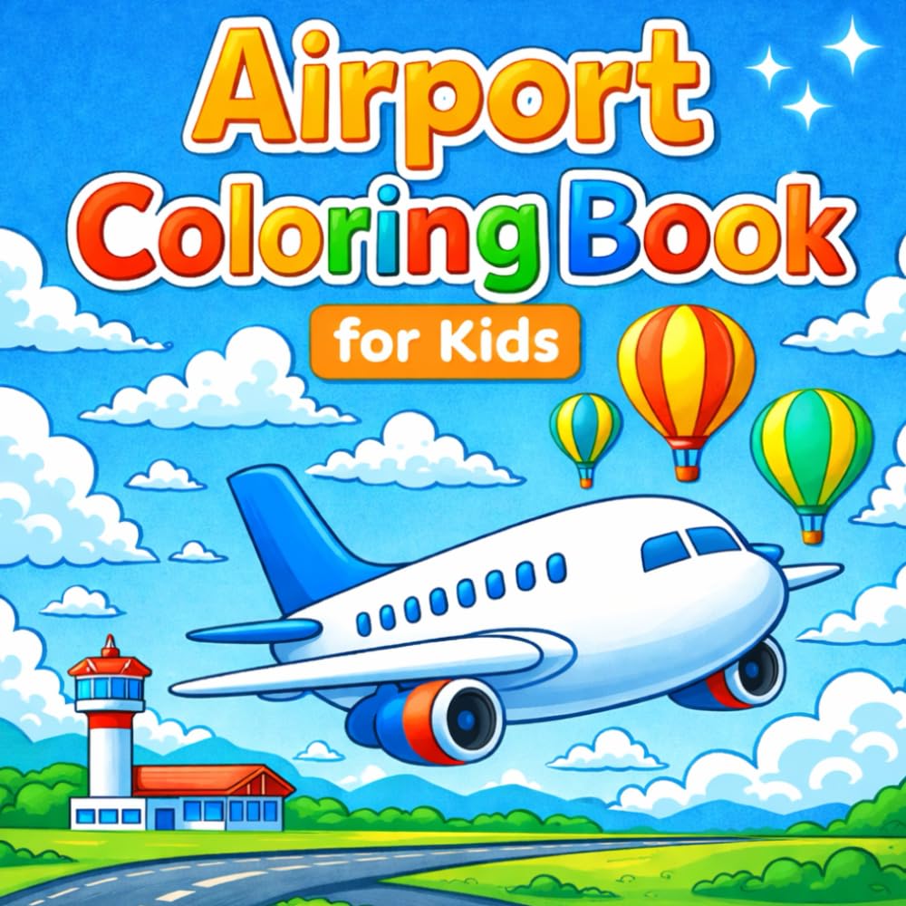 Airplane Coloring Book for Kids: Cool Airplanes & Helicopters for Little Ones