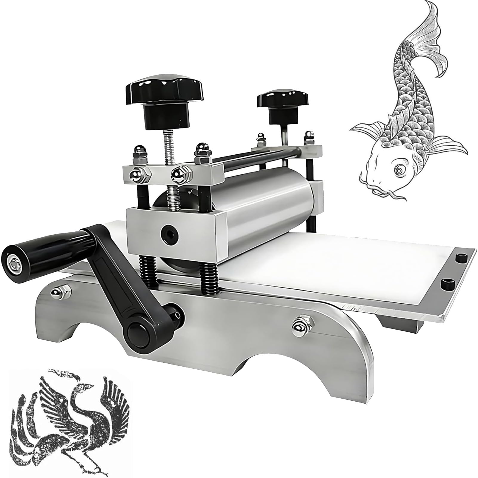 Joyfitness Manual Printing Press, Manual Printmaking Machine with Adjustable Roller, 300x170mm Printing Size, for Woodcut Print and Block Printing, Ideal for Artists and Craftsmen