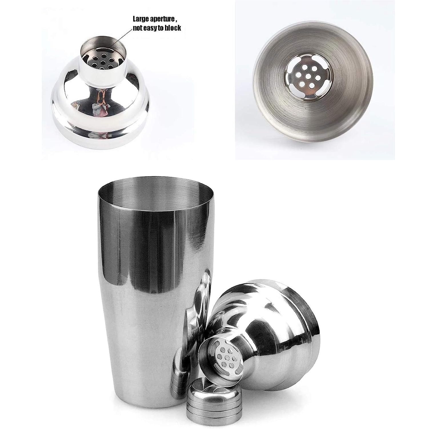 Shaker Cócteles Juego De Coctelera 18 Piezas con Soporte Herramientas Barra Acero Inoxidable para Casera Bar Set(750ml)