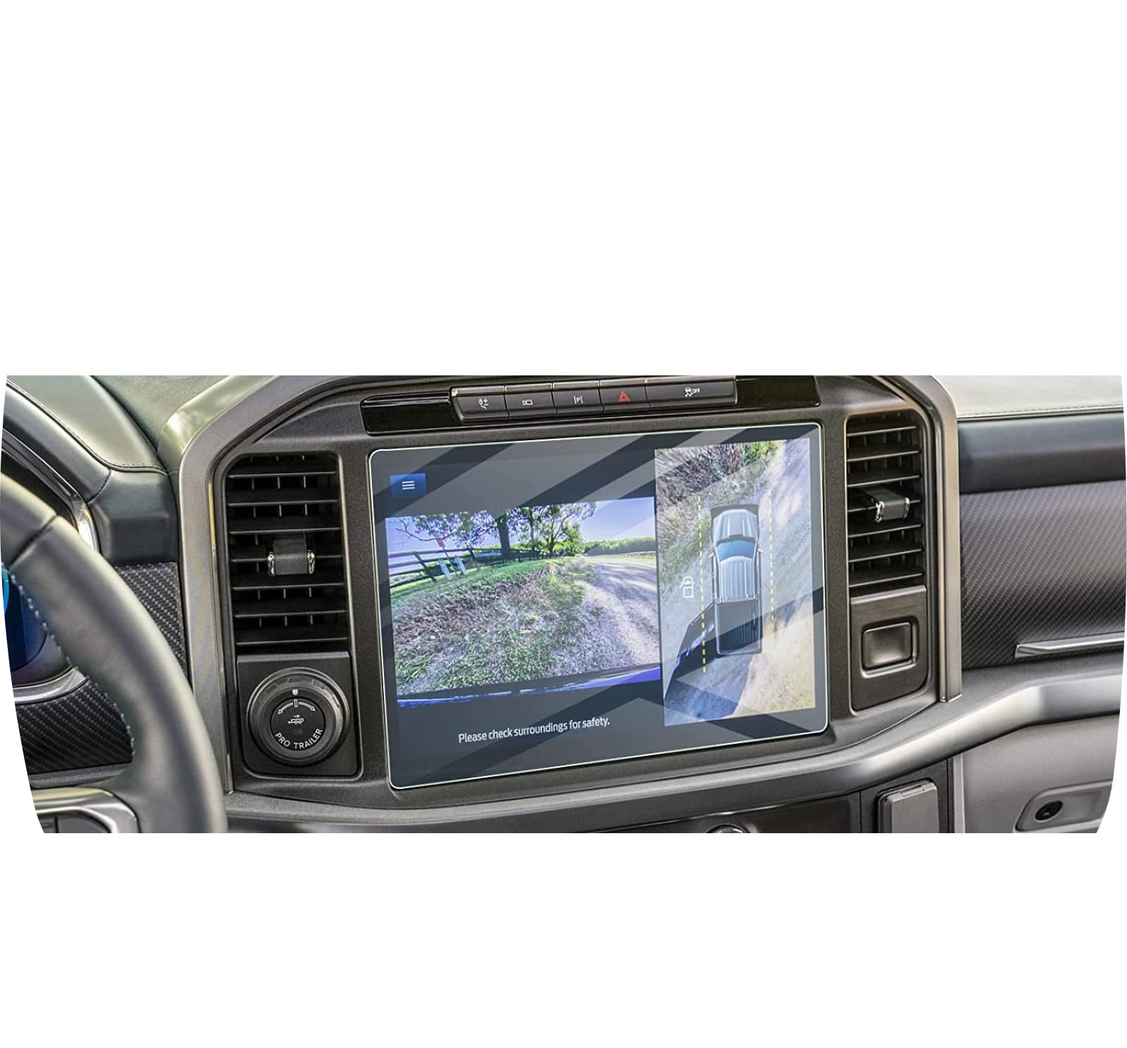 Nawigacja samochodowa Szkło hartowane Ekran LCD Folia ochronna Naklejka Osłona Dla forda F-150 F150 SYNC4 2021 2022