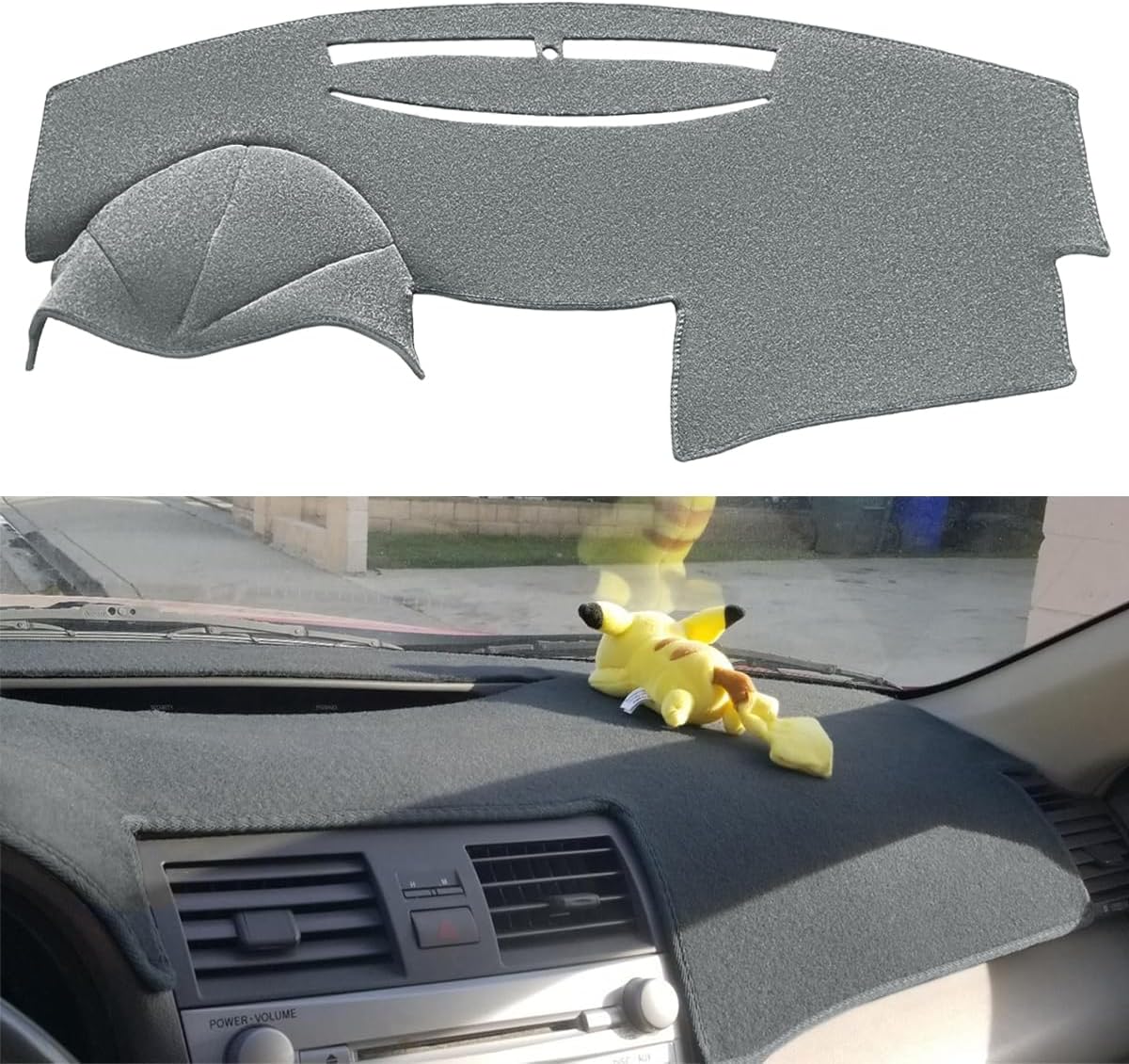YIZ Y27 Custom Fit Dash Cover Mat for Toyota Camry 2007-2011 Dark Gray Dashboard Protector Carpet Pad