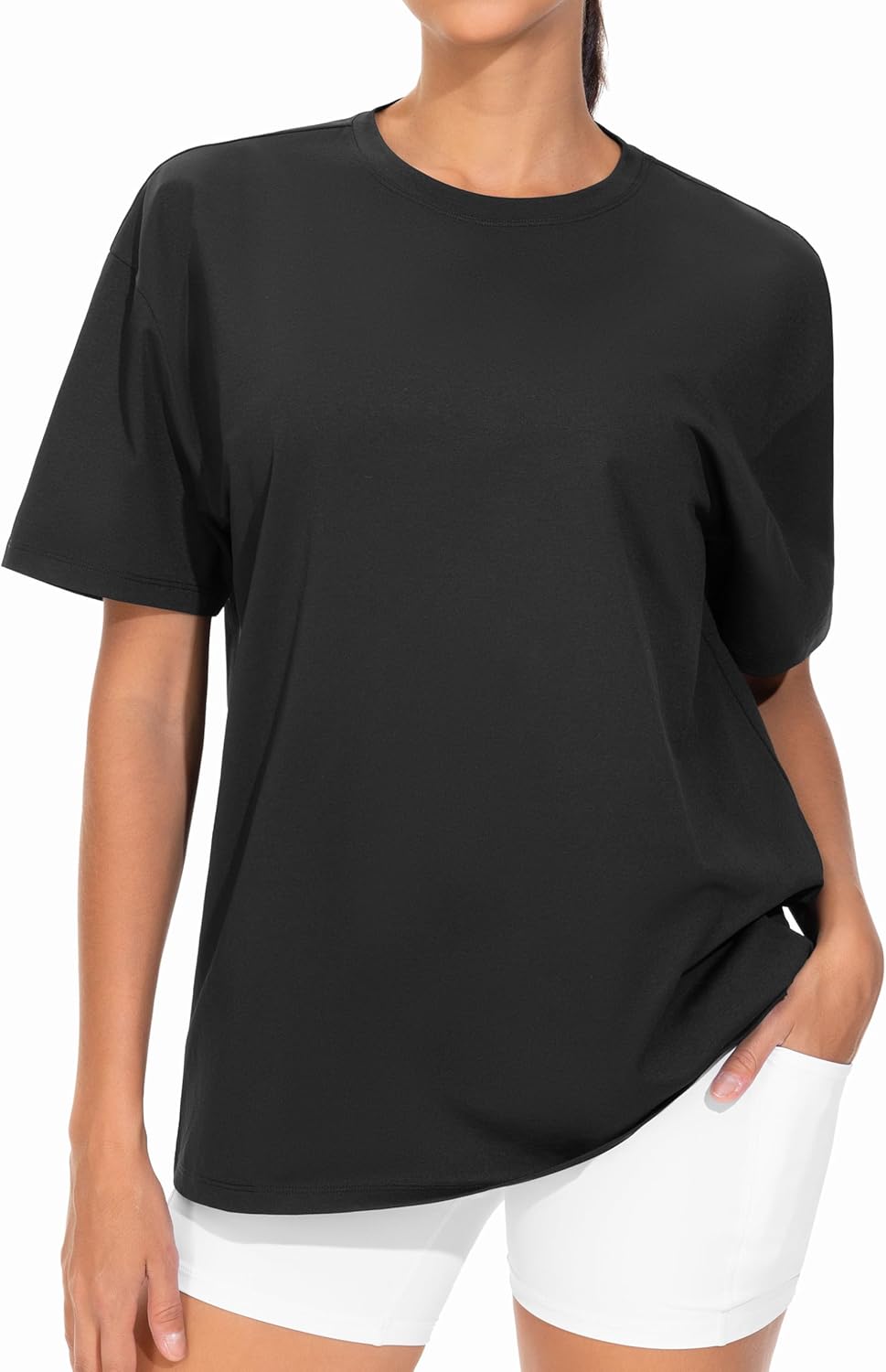 THE GYM PEOPLE Women's Oversized T Shirts Summer Casual Short Sleeve Tops Crewneck Loose Workout Basic Tees - Image 5