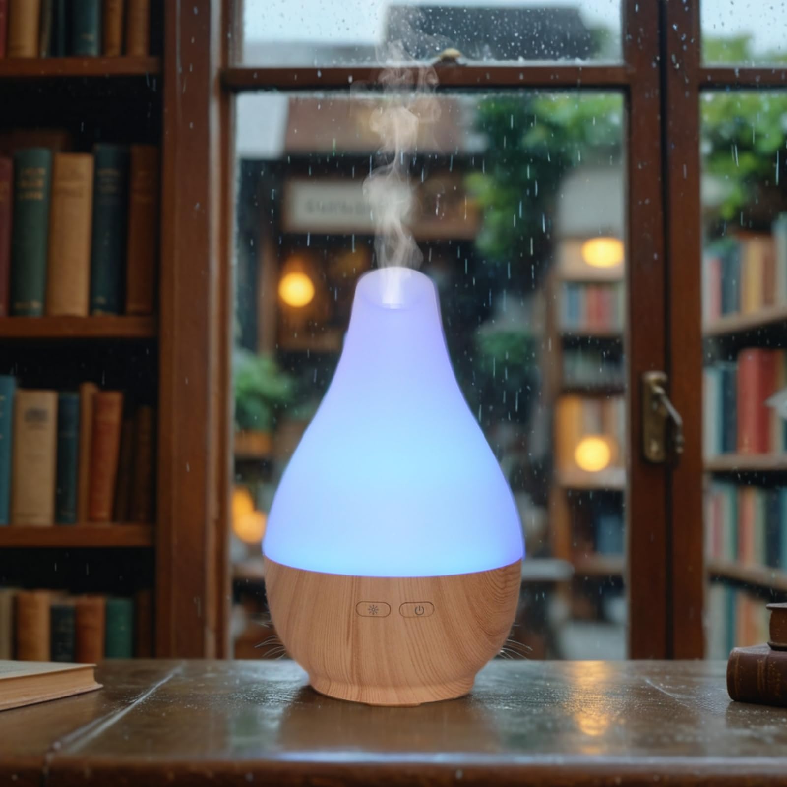 Zen'arôme Julia dyfuzor olejków eterycznych, ultradźwiękowy, do aromaterapii, zimna, domowy dyfuzor elektryczny, nawilżacz powietrza, kolorowe oświetlenie LED, automatyczne i ciche zatrzymanie