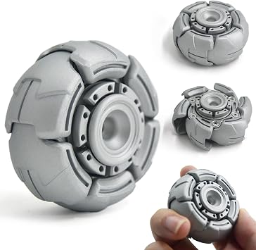 SKEDC Pillbug Fidget Spinner, Alloy Open-Shell Fidget Spinners for Adults, EDC Metal Fidget Spinner for ADHD/ADD/Autism, Stress Relief Decompression Toys Grey