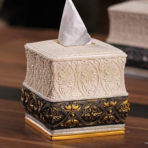 Miniatura 8 de Soporte para caja de pañuelos, soporte cuadrado de papel para pañuelos faciales, organizador de servilletas para encimeras de baño, dormitorio y