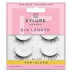 Eylure Press On Pre-Glued False Eyelashes, Light & Wispy Accent Lash, No. 003, Twin Pack
