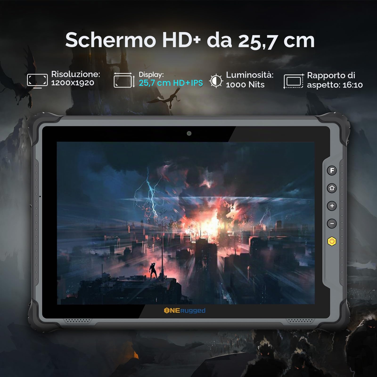 Rugged Tablet M10J, 10,1 pollici, Windows 11 Pro, tablet robusto, 8 GB + 128 GB, Intel N5100, IP65, impermeabile, 5000 mAh, 4G LTE GPS industriale per lavori di costruzione