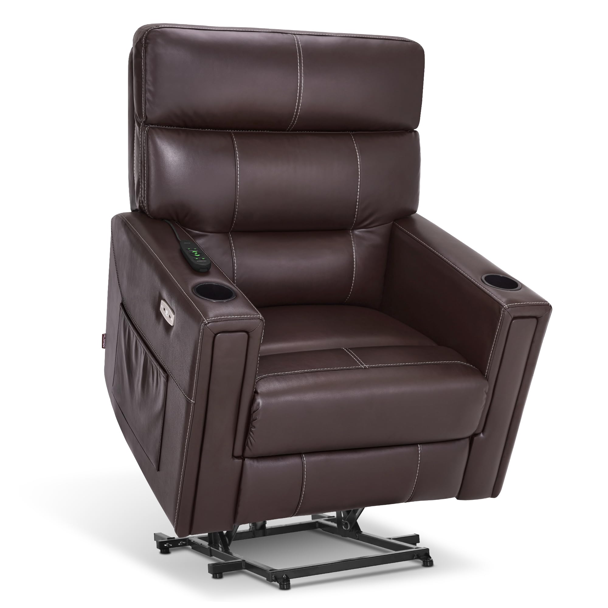 MCombo Triple Motor Oversized Lay Flat Power Lift Recliner Chair with Infinite Position, for 380lbs and Heights 5'7''-6'6" Big and Tall People,