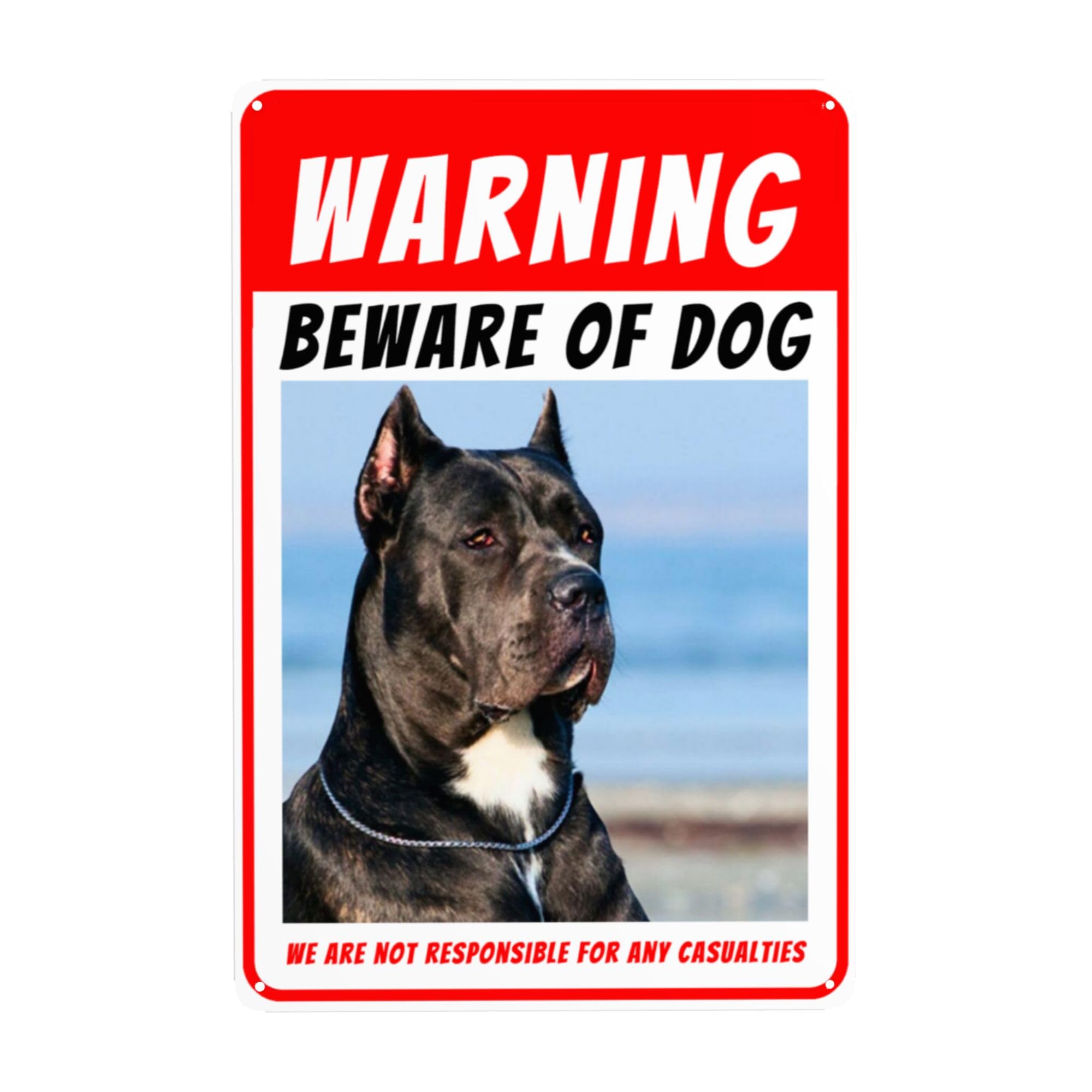 LSDINDF Personalisiertes Beware of Dogs Sign, Custom Warning of the Dog Signs, Personalised Dog Photo and Text, Outdoor Gate Rust Weatherproof for Fence Door or Gate.