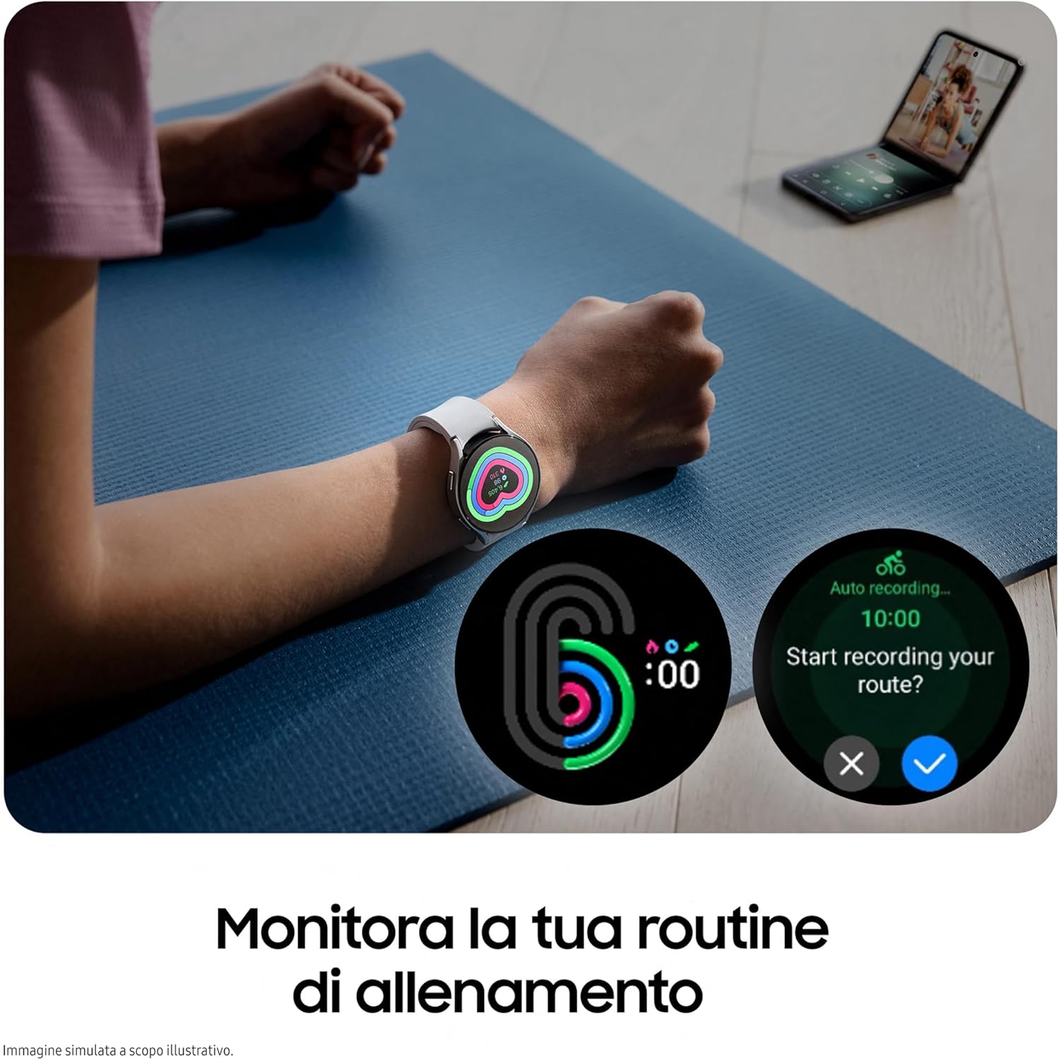 Samsung Galaxy Watch6 LTE 44mm, Smartwatch Analisi del Sonno, Monitoraggio Benessere, Batteria a lunga durata, Ghiera Touch in Alluminio, Silver [Versione italiana]