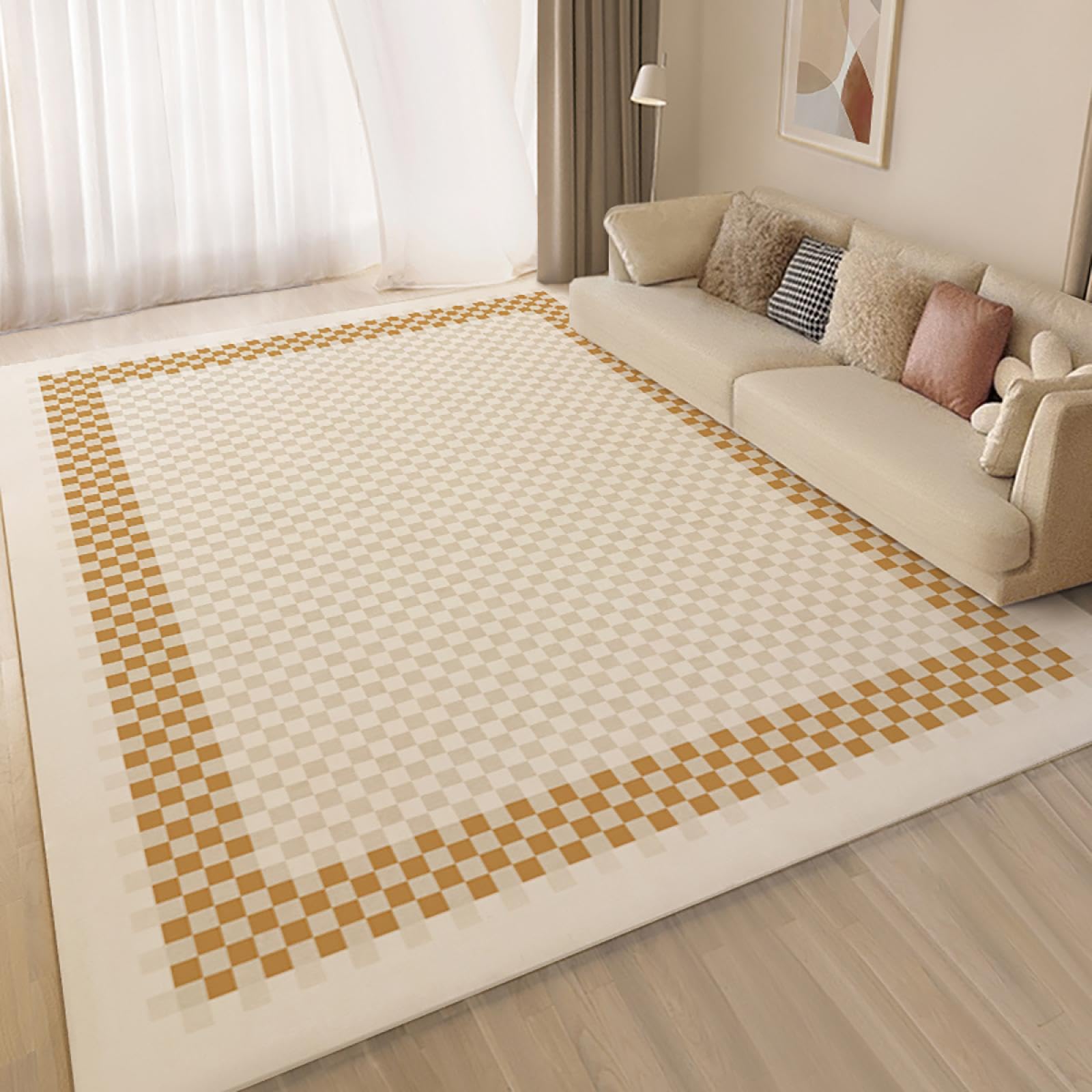 Tapis vintage 140x200 cm ethnique chic pour salon et chambre