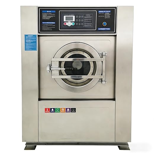 Industrial Washer Dryer Machine 44LBS Capacity, SUS304 Stainless Steel, Heavy Duty Laundry Washing Spining Drying Machine Wash+Spin+Dry All-in-One for Hotel, Laundry Shop 220V