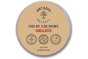 Sandalwood "Sweet" Cologne for Men - Naturally Crafted, Vegan & Alcohol-Free Solid...