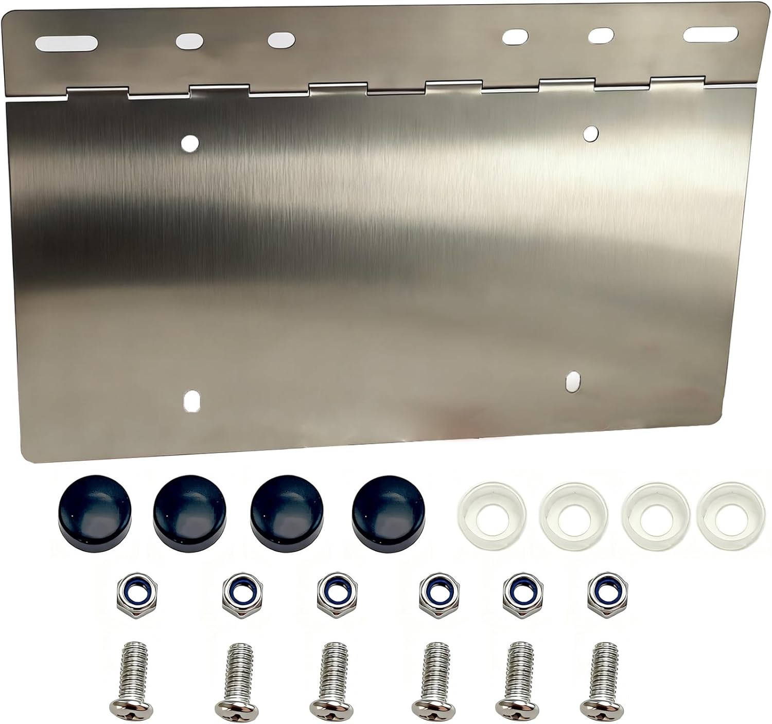 TDPRMOTO 10511 Heavy-Duty Chrome Angled License Plate Holder with Adjustable Hinge, Steel Construction for Truck/Trailer/Semi Truck/Classic Car – (304 Stainless Steel) (Stainless Steel Finish, 1pack)