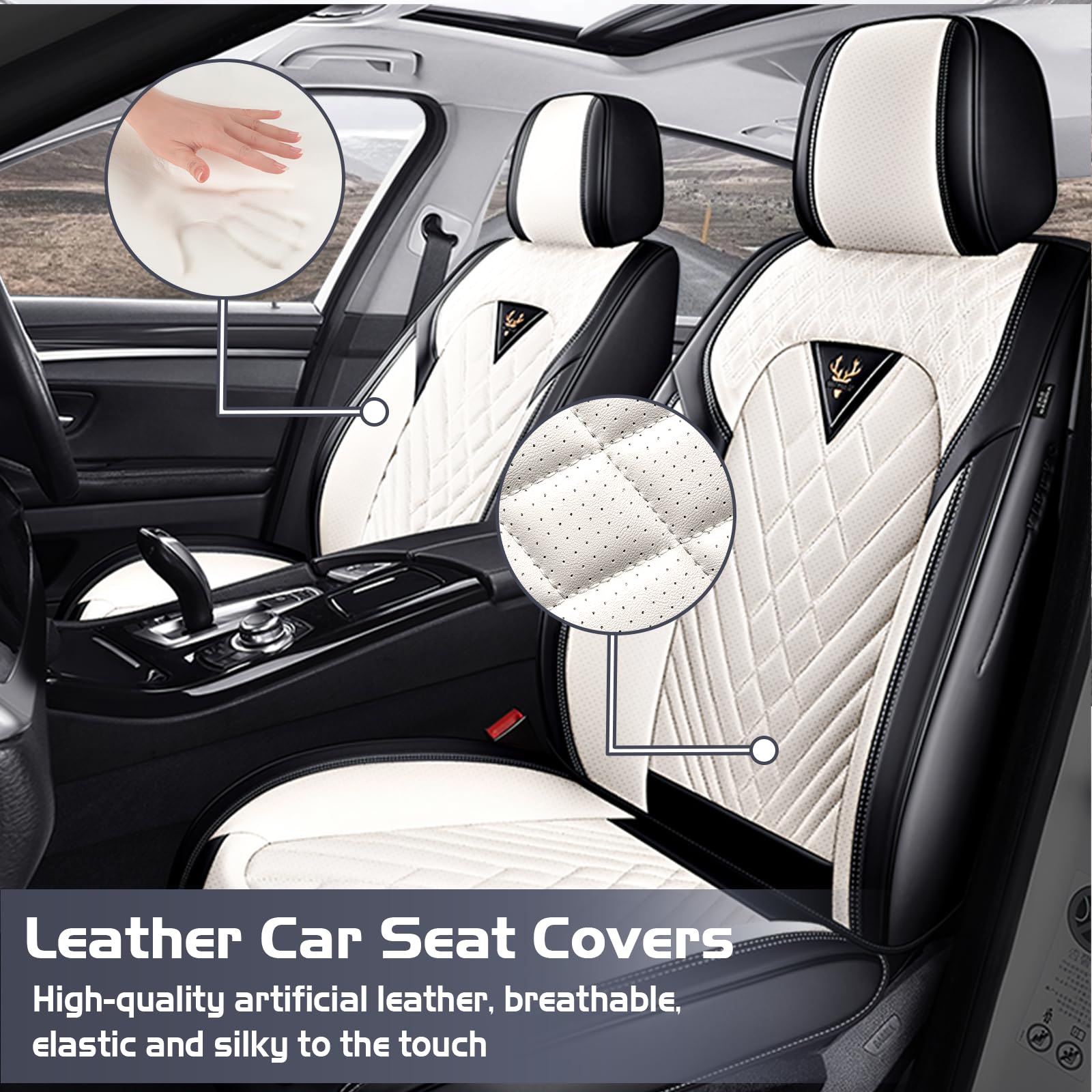 Car Seat Covers for GMC Sierra 2500 2000-2026 Waterproof Nappa Leather Full Set Seat Cover Anti-Slip and Comfortable — view 2