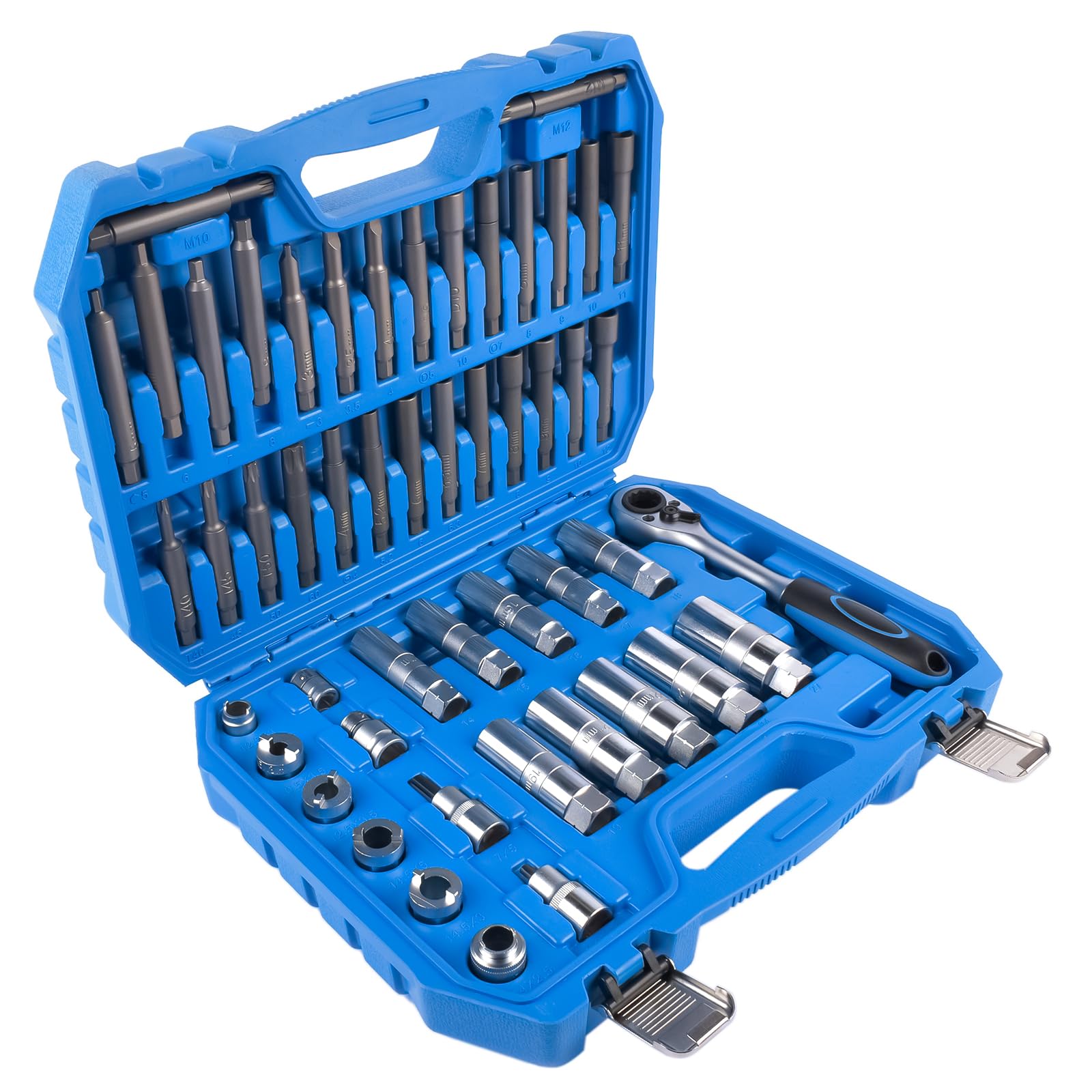Bisenya 50Pcs Ammortizzatore Socket Chiave Set Ammortizzatore Nut Removal Tool Compatibile con V-W Hon-da Fo-rd Citr-oen