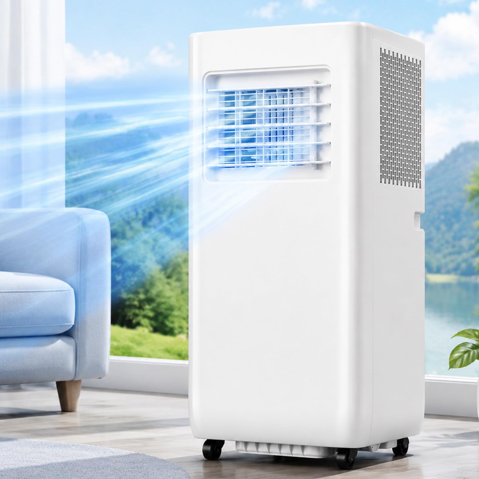 Portable Air Conditioner, 13650 BTU Smart AC Unit for Rooms up to 25m²