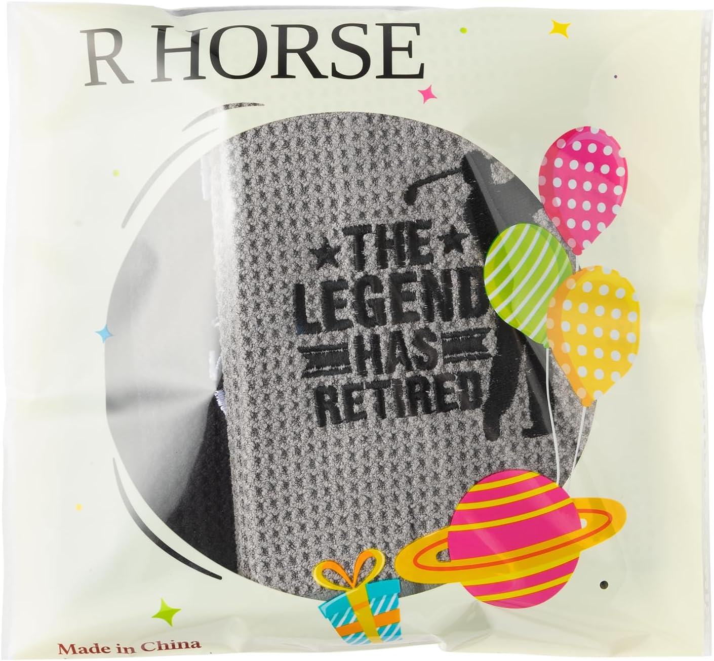 R HORSE 2Pcs Funny Golf Towel Gifts, Microfiber Embroidered Golf Towels for Bags with Clip, Sport Accessories Birthday for Men Women Golfer Fan - Image 7