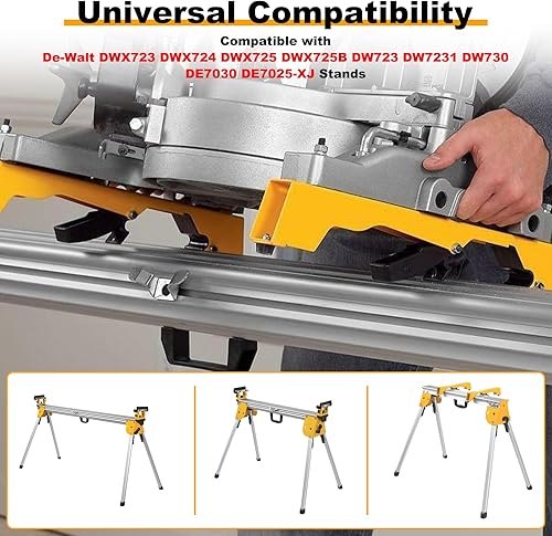 Miniatura 4 de Paquete de 2 soportes de montaje para sierra ingletadora, sierra ingletadora grande de servicio pesado compatible con soportes DWX723, DWX724,