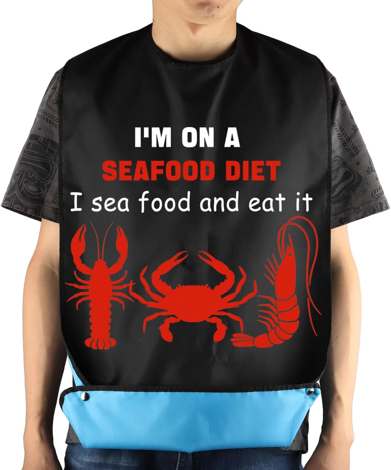JNIAP Adult Crawfish Bibs - Crab & Shrimp Bibs for Seafood Boil Parties