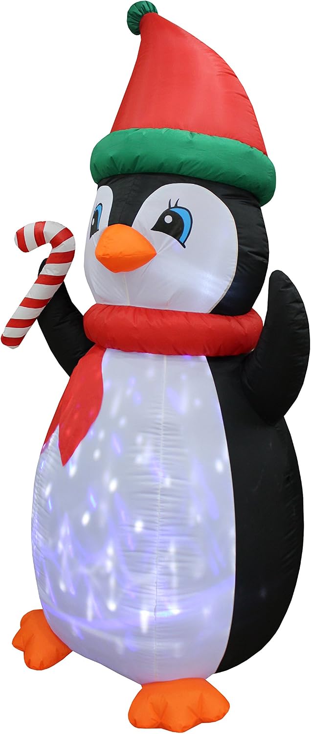 7 FT Tall Lighted Christmas Inflatable Penguin with Twinkle LED Lights – Outdoor Indoor Holiday Decoration Self-Inflating Blow-Up Yard Display Weather-Resistant Lawn Inflatable for Home Winter Décor
