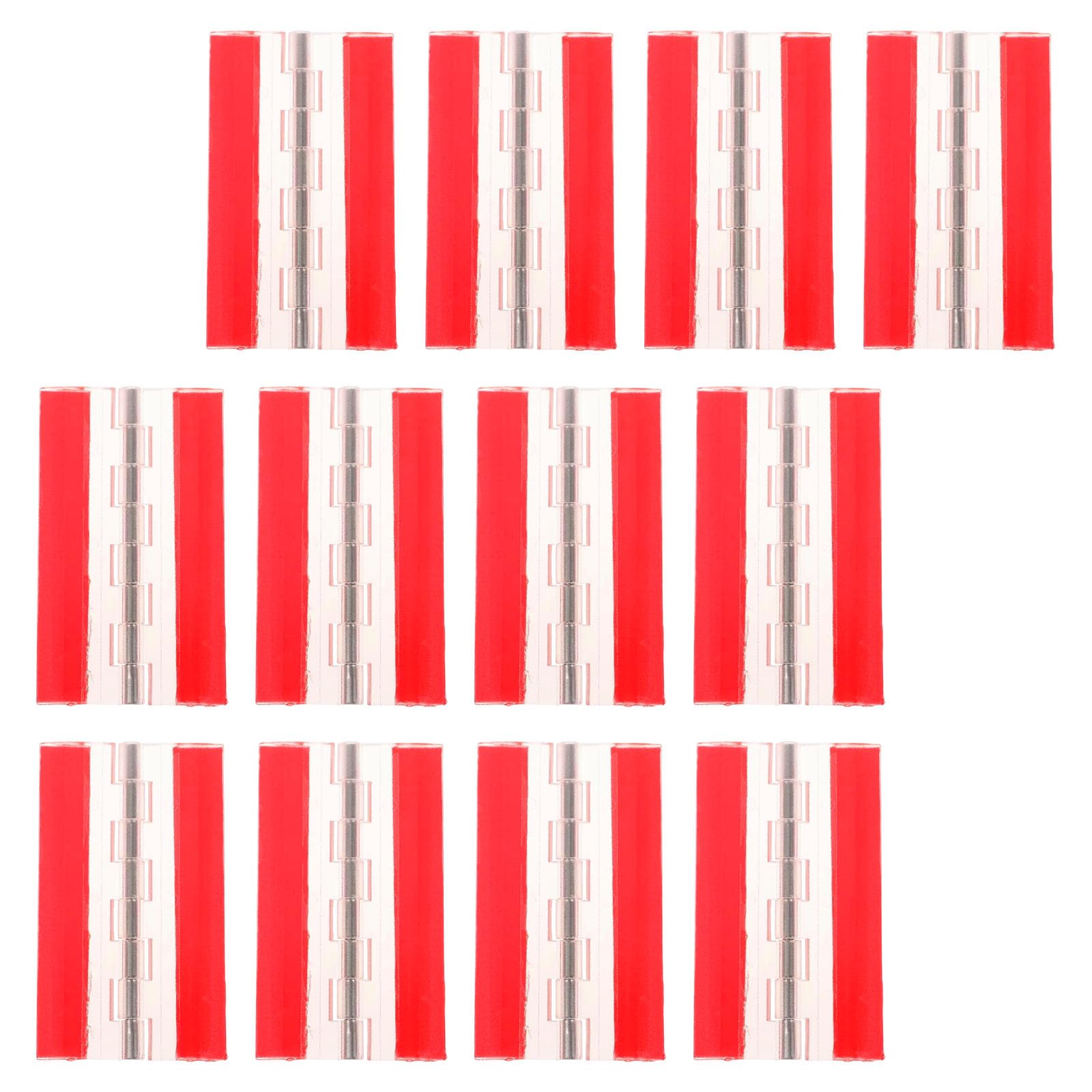 12pcs Piano Hinges with Strong Backing, Rotatable 275 Degrees, Ideal for Jewelry Cases & Decor Clear Hinge