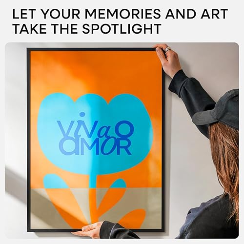 Vista 2 de Homeforia - Portarretratos de 18x24 pulgadas, de alta gama, marco de 18x24 con paspartú para fotos de 16x20, marcos para colgar de 24x18, vidrio